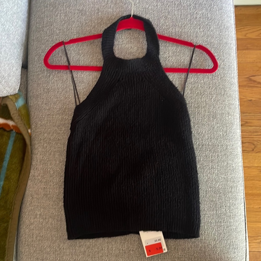 Knitted crop top with low back. Zara, size L